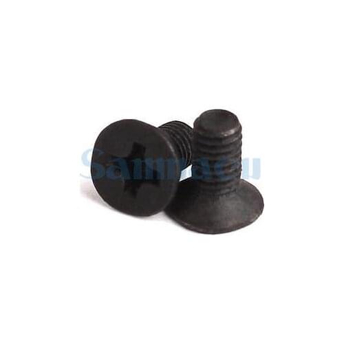 100Pcs M2 Phillips Flat Countersunk Head Machine Screws Black Carbon Steel