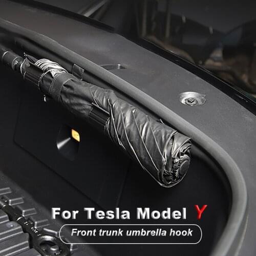 2Pcs Car Front Trunk Hook Holder for Tesla Model Y 2021Anti Swinging Umbrella Storage Hanging Accessories Interior Parts Product