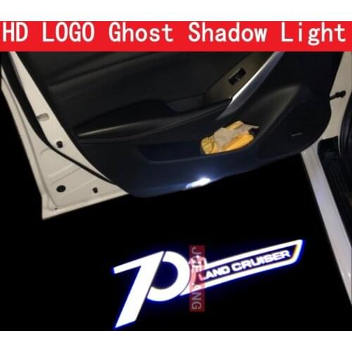 2pcs logo For 2007-2022 Land Cruiser LC200 FJ200 LED Car Door Light Projector Ghost Shadow Light Welcome Light Atmosphere Light