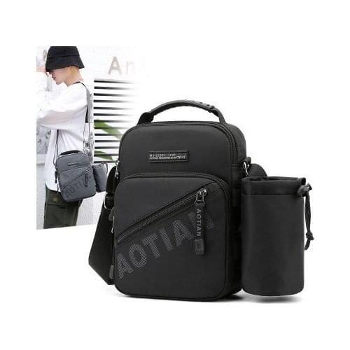 2020 New mens water bottle bag shoulder messenger handbag multifunctional lightweight waterproof satchel travel small bag