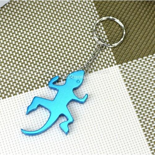 240pcs Gecko Bottle Openers Keychain Aluminum Alloy Wine Beer Opener Promotion Keyring Gift