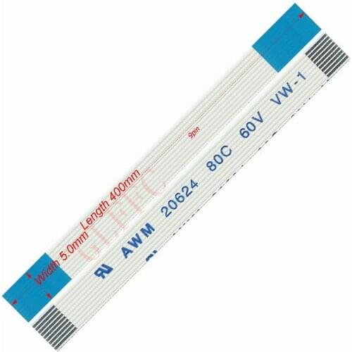 9pin 0.5pitch 400mm-1500mm A-type Flexible Flat Cable FFC awm 20624 ROHS for TTL LCD DVD Computer