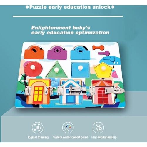 Childrens Busy Board Montessori 1-2-3 Year Old Baby Early Education Educational Unlock Toys Learning Educational Free Shipping