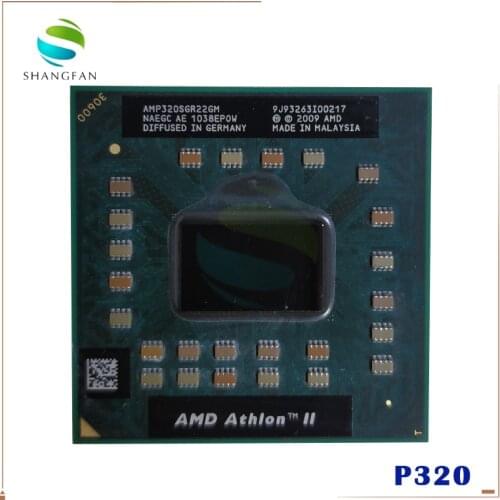 AMD Athlon II Dual-Core Mobile P320 2.1 GHz Dual-Core Dual-Thread CPU Processor AMP320SGR22GM Socket S1