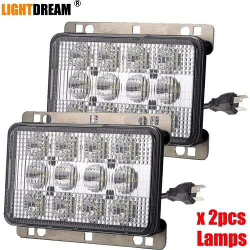 6x4 60W led Rectangular Headlights Replace John Deere 5225, 5325, 5325N, 5425, 5425N, 5525, 5525N, 5625, 5725, 5725N x2pcs