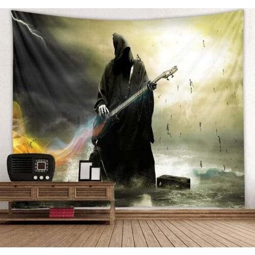 Haunted House Tree Hippie Skull Tapestry Halloween Wall Hanging Witchcraft Wall Tapiz Psychedelic Carpet Blanket Dorm Home Decor