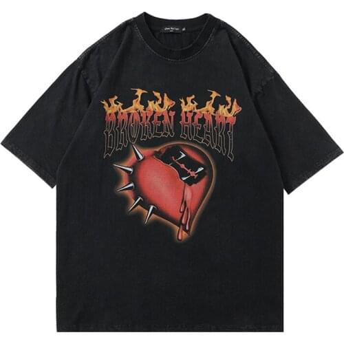 Cotton Mens Tee Shirts Manga Girls Print Tee Shirts Summer Baggy College Style Tops O-Neck Streetwear Harajuku T-Shirt Fashion