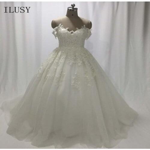 ILUSY Wedding Dresses With A Train