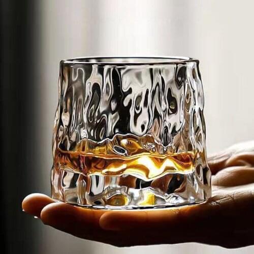 Creative Spin Not Fall Whiskey Glasses Top Whisky XO Chivas Rock Cup Restaurant Desserts Tumbler Cup Beer Mug for Bar Party