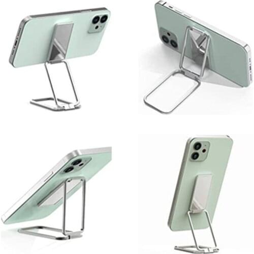 Mobile Phone Stand 360 Degree Rotation Magnetic Phone Holder square Magnetic Folding double rinHolder For SmartPhone