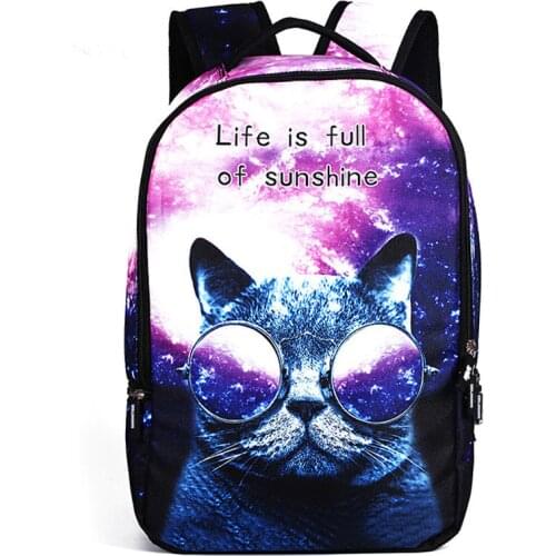 Fashion Children School bags Cute 3D Animal Cat Schoolbag for Girls Casual Kids Women Shoulder School Book bag Mochila Escolar