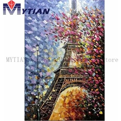 DIY FamouseTower Diamond Painting,Square Round Full Drill Diamond Painting Kit,Landscape 5D Diamond Embroidery Paint by Number