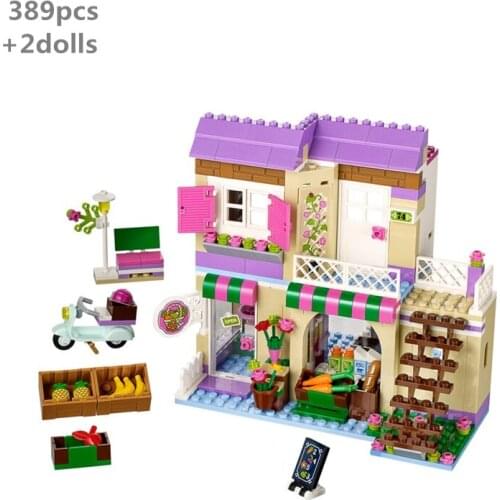 2021 NEW City Heartlake Food Market Cookies Store Model Building Blocks Toys Girls Friends Gifts For Kids Compatible With Bricks