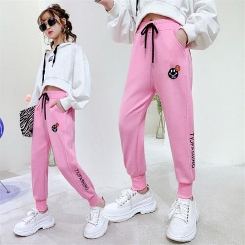 New Embroidery Baby Spring Autumn Pants For Boys Girls Children Kids Trousers Clothing High Quality Teenagers 2021