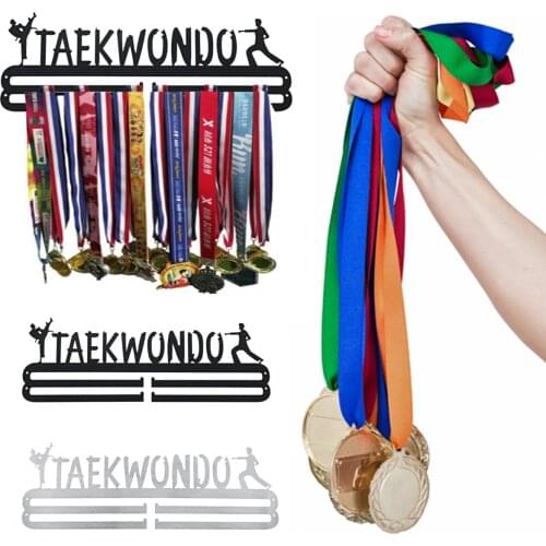 Stainless Steel Medal Hanging Holder Rack Taekwondo Inspirational Sport Medal Display Rack Wall Mounted Sport Decorations Gift