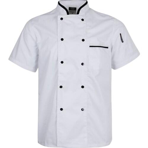 Dry Fit Chefs Work Uniform Jacket with Mandarin Collar and Side Clasp