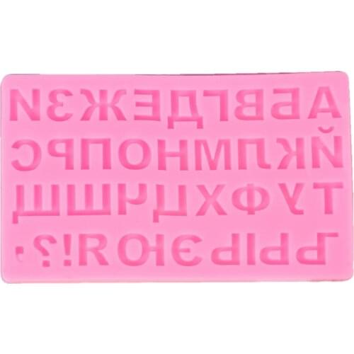 Russian Letters Silicone Molds 3D Alphabet Fondant Mould Mini Symbols Ice Cube Tray Baking Mold Epoxy Resin Molds Crafts