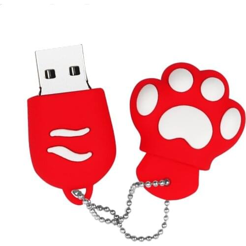 Cartoon 64GB brown pink black blue colour Cat claw usb flash drive usb 2.0 4GB 8GB 16GB 32GB pendrive gift usb