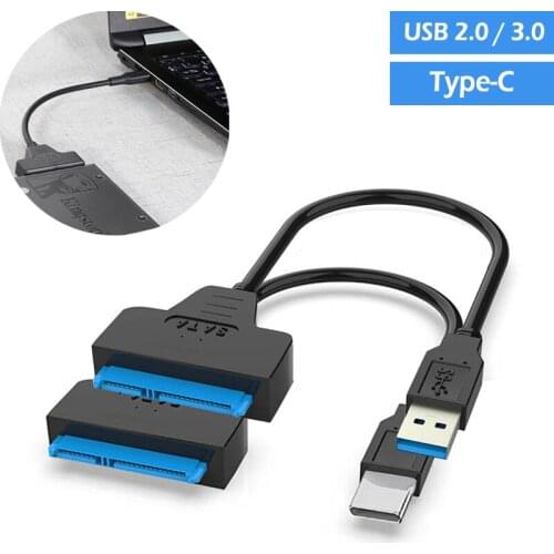 USB SATA Cable SATA 3 to USB 3.0 Adapter PC Cable Connectors Usb C Type-C to Sata Adapter Support 2.5 Inches SSD HDD Hard Drive