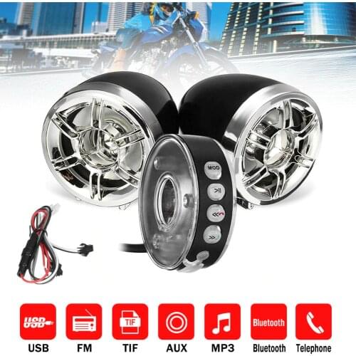 Motorcycle Audio Sound System Waterproof FM MP3 Player Stereo Studio Speakers Motorcycle Electronic Accessory