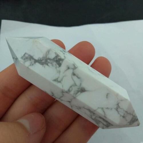 1pc 76mm Natural Beauty of the Crystal of White Pine Double Point Healing for Gifts