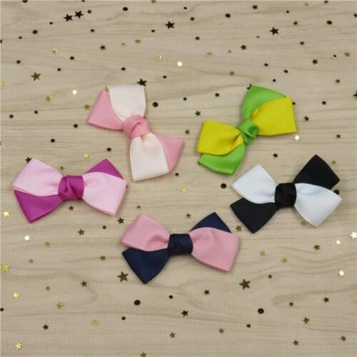 10PCS/LOT Two-color Stitching Hairpins Bow For Girl Bohemian Headband Clips Scrunchy Fashion Kid Hair Accessories For Women 2018