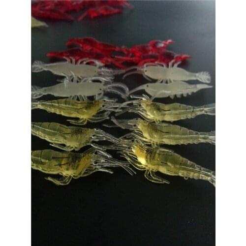 200pcs/Lot Stinky smell prawns 45mm shrimp lure Mini soft shrimp lure fishingshrimp baits