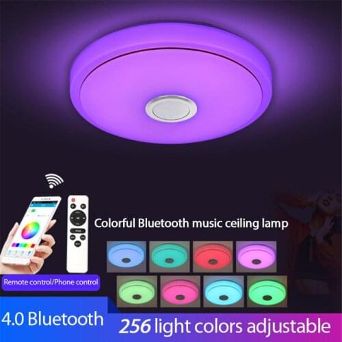 30cm LED Round Ceiling Light Eye Protection Bluetooth Music Lamp Indoor Adjustable Color Brightness Bulb Home Decoration Fixture
