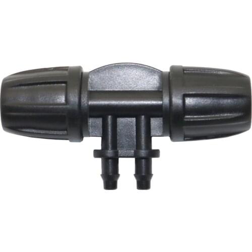 8/11mm to 4/7mm 4-way Hose connector with Lock Nut Agriculture Tank connection Drip Irrigation pipe fittings 5 Pcs