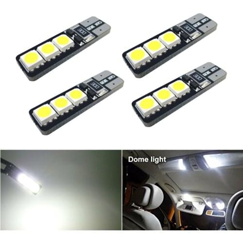 4x Led W5W T10 Car Interior LED Bulb Canbus Car Interior Lights For Lada Vesta Granta Kalina Niva Renault Duster Megane Xray