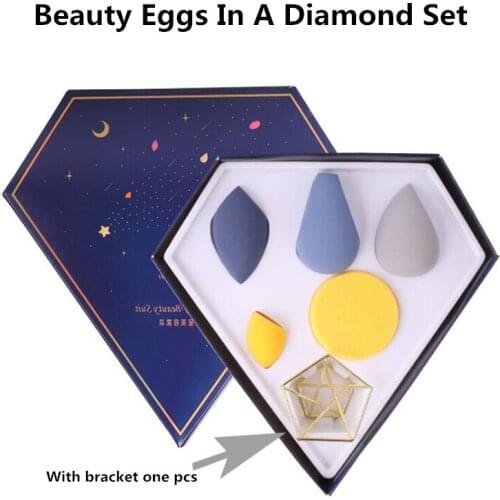 Diamond Case Cosmetic Powder Puff Smooth Womens Makeup Set Foundation Sponge Beauty To Gift Tools Accessories Water-drop Shape