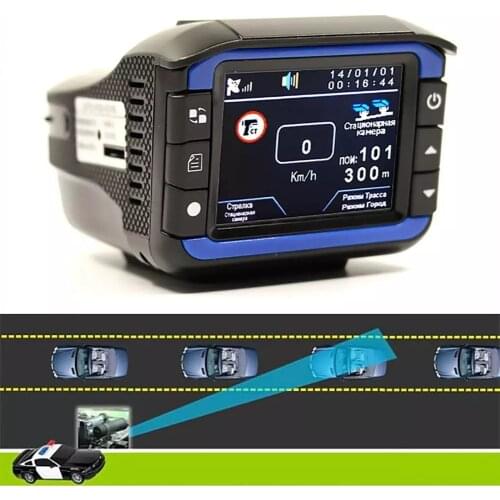 Car DVR 2 In 1 Radar Detector 2.4" TFT Russian English version Dash Camera 150 degree lens tachograph Traffic warnin device