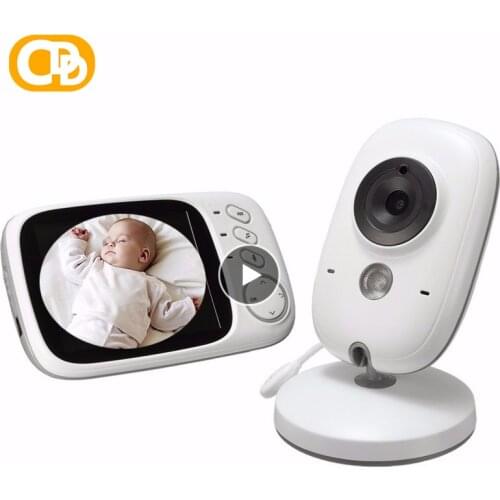 3.2 Inch Wireless Video Color Baby Monitor Power Adapter Baby Nanny Security Camera IR LED Night Vision Intercom Camera For Kids