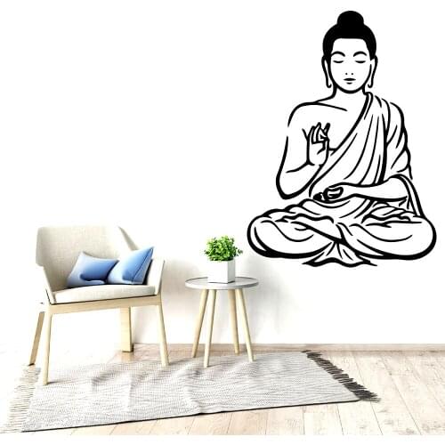 Buddha Wall sticker Home Decor Vinyl Wall Stickers For Living Room Bedroom Sticker Mural Room Decoration Wall Decals WL2022