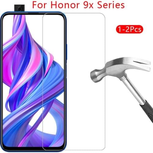 Case on honor 9x premium pro cover tempered glass screen protector for huawei honer 9 x x9 9xpremium protective phone coque bag