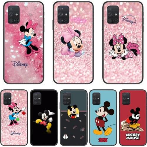 Disney Mickey Mouse Phone Case Hull For Samsung Galaxy A 50 51 20 71 70 40 30 10 E 4G 5G S Black Shell Art Cell Cover