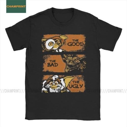 Mens The New Batch Gremlins T Shirts Gizmo 80s Movie Mogwai Horror Retro Sci Fi 100% Cotton Short Sleeve Tees Summer T-Shirts