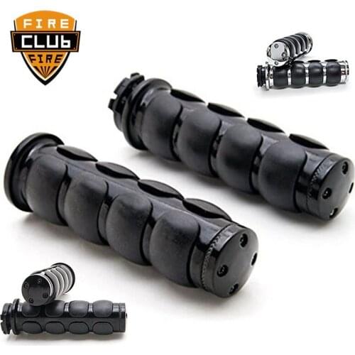 Handle bar Motorcycle Custom Chrome Aluminum Hand Grips For Harley Softail Sportster Dyna Handlebar Hand Grips