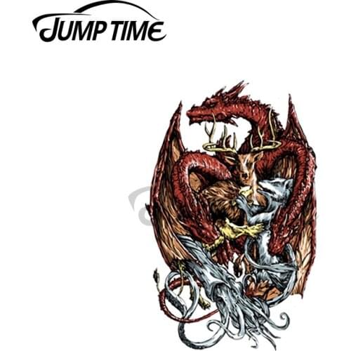 JumpTime 13 x 5.2cm For Dragon Win or Die Car Stickers Laptop Refrigerator Cartoon Decal Trunk Windows Vinyl Car Wrap