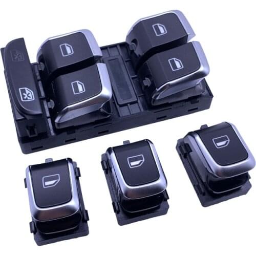 Chrome Electric Window Lifter Switch Control Switch Button For A4 S4 A5 S5 Q5 8K0 959 851 F 8K0 959 855 B 8k0959 851 D