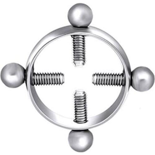 2 Pieces NEW Body Piercing Jewelry Fake Nipple Ring Non-Piercing Sexy Lovely Flower Screws Screw Nipple Rings