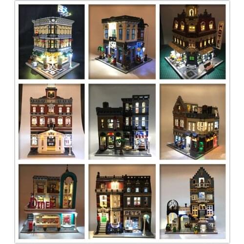 Street view series Creator Expert Led Light Set For Compatible with 10251 10182 1022 10197 Building Blocks bricks Toys Gifts