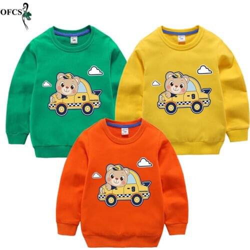 Selling Boy Cartoon Sweatshirt Children Fashion Cotton Sports Sweatshirt Girls Autumn Long Sleeve Casual Outwear Unisex Clothing