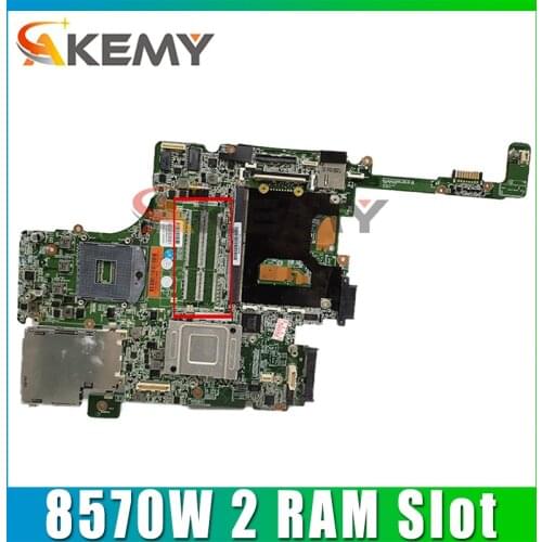 690642-001 For HP EliteBook 8570W Laptop motherboard two memory slot SLJ8A DDR3 full test