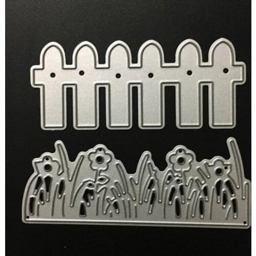 SCD047 Grass Fence Metal Cutting Dies For Scrapbooking Stencils DIY Album Cards Decoration Embossing Folder Die Cutter Template