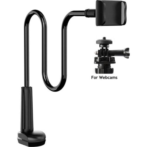 Multifunction Camera Gooseneck Desk Mount Portable Adjustable Phone Clamp Bracket Lazy Stand