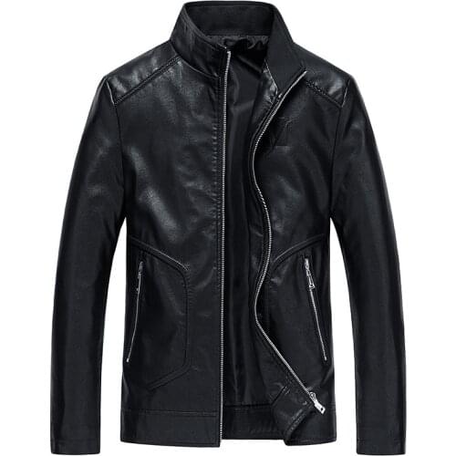 Men Faux Leather Jacket Motorcycle 5XL Mens Jackets Black Jaqueta De Couro Masculina Outwear Male PU Leather Coats Mens