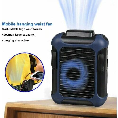 Newest USB Portable Personal Hanging Waist Fan With Recharge Battery Ultra Quiet Wearable Electric Fan Handheld Air Conditioner