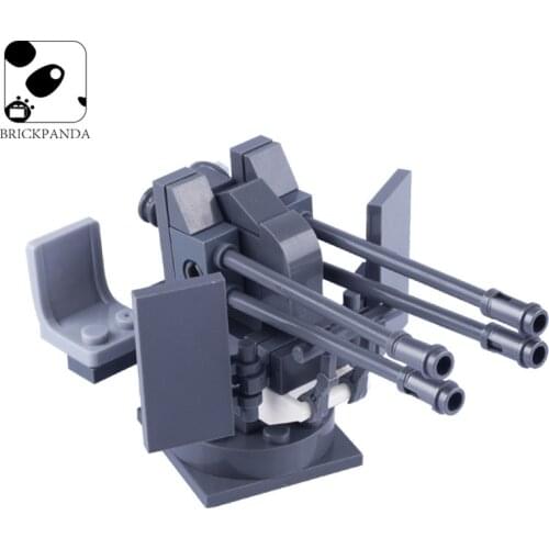 MOC WW2 Germany Military Cannon Arms Building Block Army Parts Soldier Figures Accessories Gun Weapon Bricks Children Toys