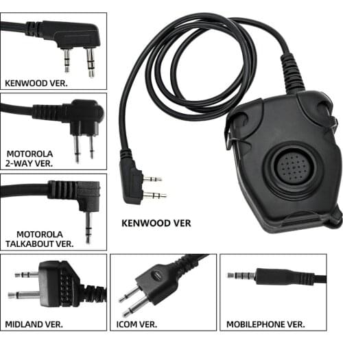 Tactical PELTOR PTT Push-to-talk military adapter is suitable for tactical hunting shooting headset walkie-talkie headset